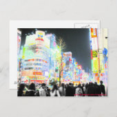 Neon Tokyo Postkarte (Vorne/Hinten)