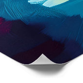 Neon Tokyo Skyline im Abstrakten fauvistischen Sti Poster (Ecke)