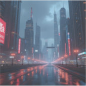 Neon Tomorrow - Square Vinyl Aufkleber (Vorderseite)