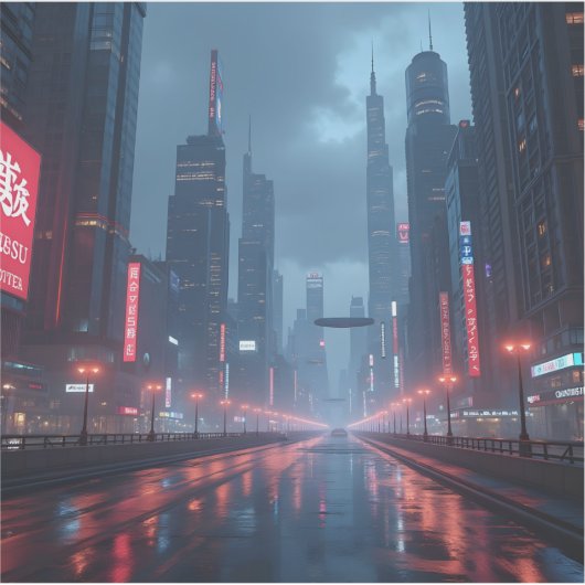 Neon Tomorrow - Square Vinyl  Aufkleber (Vorderseite)