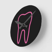 Neon Tooth Runde Wanduhr (Winkel)