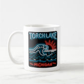 Neon Torch Lake Michigan Kaffeetasse (Links)