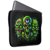 Neon Toxic Waste Skulls Laptopschutzhülle (Vorne Rechts)