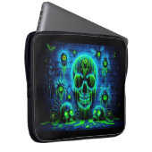 Neon Toxic Waste Skulls Laptopschutzhülle (Vorne Rechts)