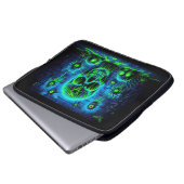 Neon Toxic Waste Skulls Laptopschutzhülle (Vorne Knopf)