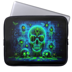 Neon Toxic Waste Skulls Laptopschutzhülle