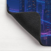 Neon-Traced Cyber City Mousepad (Ecke)
