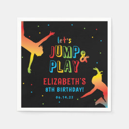 Neon Trampolin Park Kindergeburtstag Party Napkins Serviette