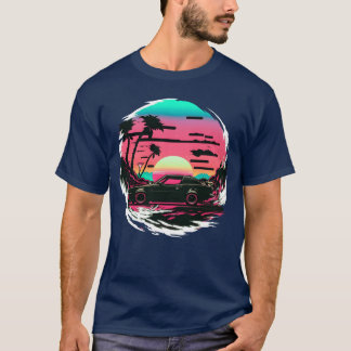 Neon-Träume Retro-Welle-Autovibes retro T-Shirt