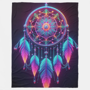 Neon Traumfänger Fleecedecke