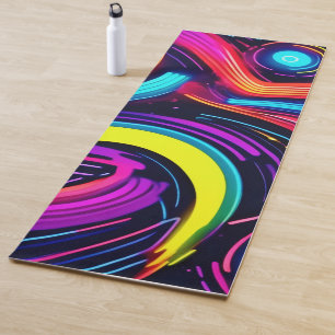 Neon-Traumlandschaft-Kunst Yogamatte