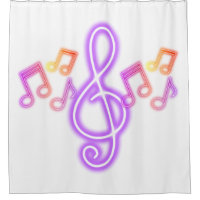 Neon Treble Clef Musiknoten