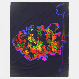 Neon Tree Explosion Fleecedecke