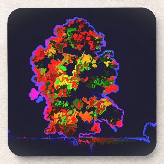 Neon Tree Explosion Getränkeuntersetzer (Vorderseite)