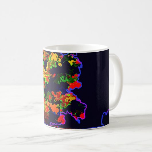 Neon Tree Explosion Kaffeetasse (VorderseiteRechts)