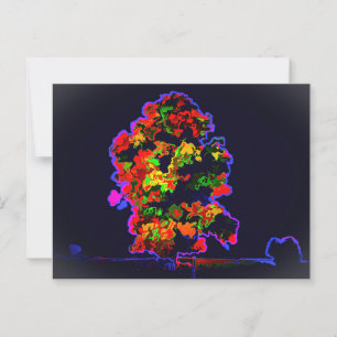 Neon Tree Explosion Postkarte