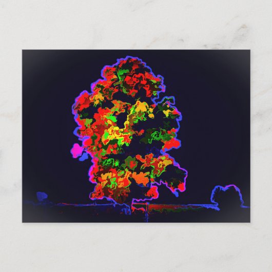 Neon Tree Explosion Postkarte (Vorderseite)