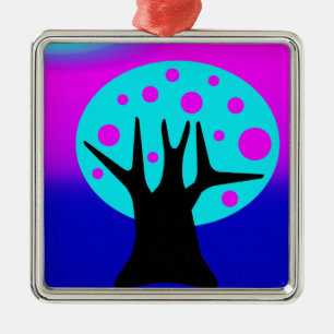 Neon Tree Metal Ornament Aus Metall