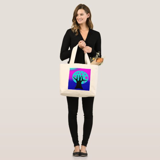 Neon Tree Tote Bag Jumbo Stoffbeutel (Vorderseite (Model))