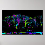 Neon Trees Urban Skyline - Dunkler Himmel Poster (Vorne)