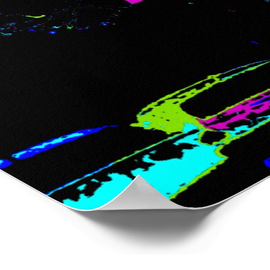 Neon Trees Urban Skyline - Dunkler Himmel Poster (Ecke)