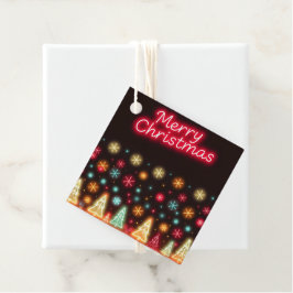 Neon Trendy Christmas Holiday Collection Geschenkanhänger