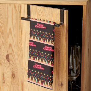 Neon Trendy Christmas Holiday Collection Geschirrtuch