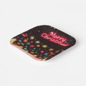 Neon Trendy Christmas Holiday Collection Pappteller (Gewinkelt)