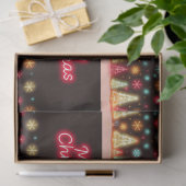 Neon Trendy Christmas Holiday Collection Seidenpapier (Geschenk)
