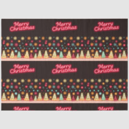 Neon Trendy Christmas Holiday Collection Seidenpapier