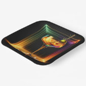 Neon Trendy Party Time Personalisiert Pappteller (Gewinkelt)