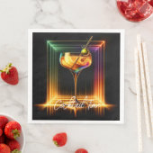 Neon Trendy Party Time Personalisiert Serviette (Beispiel)