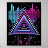 Neon Triangle Abstrakt Poster (Vorne)