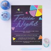 Neon Trivia Night Party Flyer (Einzeln)
