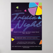 Neon Trivia Night Party Poster (Vorne)