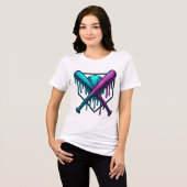 Neon Tropfen Baseball Bats T - Shirt Design - Bold (Vorderseite voll)