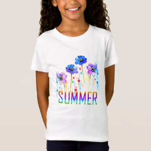 Neon tropfende Blumen individuell T-Shirt
