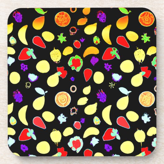 Neon Tropic Obstbrust Getränkeuntersetzer (Vorderseite)