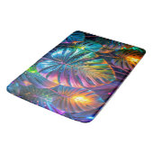 Neon Tropical Blätter Badematte (Schrägansicht)