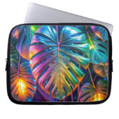 Neon Tropical Blätter Laptopschutzhülle (Vorderseite)