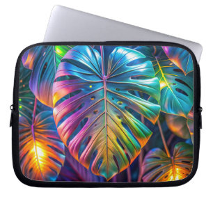 Neon Tropical Blätter Laptopschutzhülle