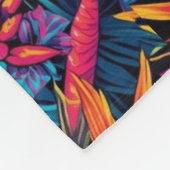 Neon Tropical Fruit Flower Throw Blanket Fleecedecke (Ecke)