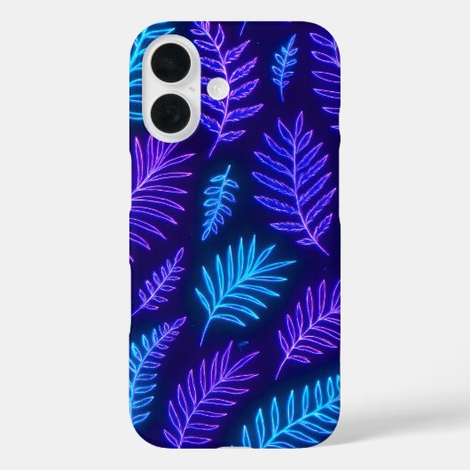 Neon Tropical Leaves Phone Case (Rückseite)