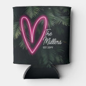 Neon Tropical Palm Liebe Gastgeschenk Hochzeit Dosenkühler (Vorderseite)