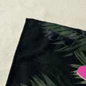 Neon Tropical Palms City Name Bachelorette Strandtuch (Beispiel)