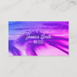 Neon Tropical Paradise Trendy Visitenkarte