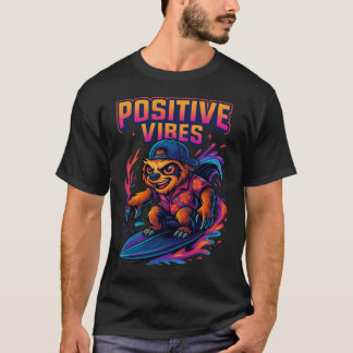 Neon-Tropisches Cartoon-Design T-Shirt