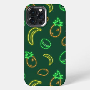 Neon-Tropisches-Fruchtmuster iPhone 13 Pro Max Hül Hülle