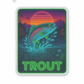 Neon Trout Sticker (Vorderseite)