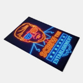 Neon Trump vermasselt das Establishment-Problem Fußmatte (Schrägansicht)